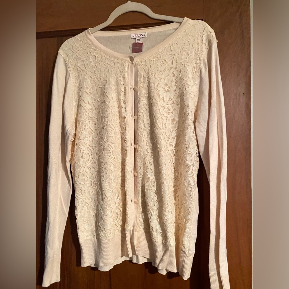 Merona Lace Button Cardigan, New with Tags